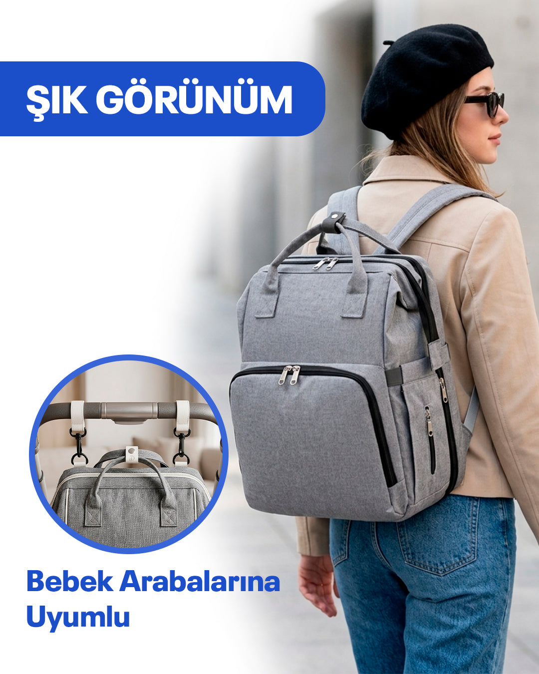 Yataklı Bebek Bakım Çantası